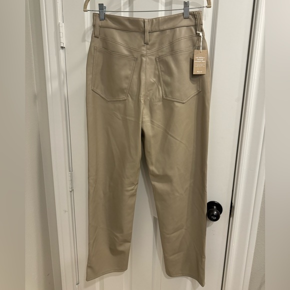 NWT Madewell The Perfect Vintage Straight Jean: Faux Leather Edition - Picture 3 of 6